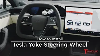 How to Install T Sportline Tesla Model S / X Yoke Replacement 360 Steering Wheel - DIY Instructions