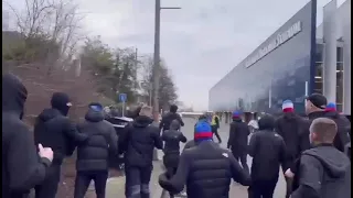 Rangers attacked Celtic this morning, before tonight’s Scottish league cup final, (26.02.2022)