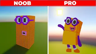 Making Numberblock 2 Noob vs Pro in Minecraft NUMBERBLOCKS