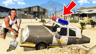 GTA 5: SHINCHAN AND FRANKLIN Found SECRET BURIED FORTNITE POLICE SUPERCAR in GTA 5! (GTA 5 mods)