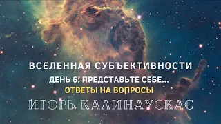 Игорь Калинаускас – «Вселенная субъективности. День шестой».  Ответы на вопросы.  4.07.2020