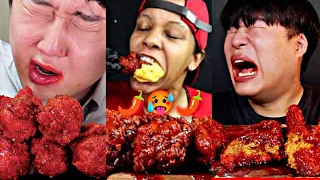 Mukbangers Destroying Their Stomachs With EXTREME SPICY CHICKEN!🌶️🍗🥵🔥