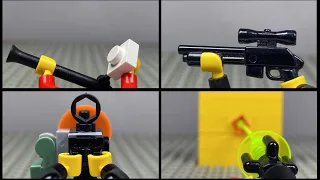 Lego first person stop motion weapons tests - part 3