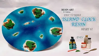 How to make island clock resin / easy/ DIY / #part 01