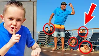 Hide and Seek on a Giant Cruise Boat w/ Ninja Kidz TV & Shot of the Yeagers!