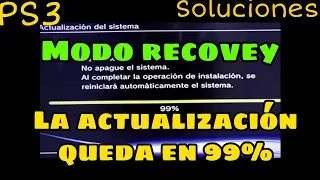 PS3 MODO RECOVERY y ERROR DE ACTUALIZACION, CAMBIAR DISCO