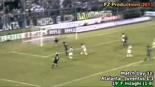 Serie A 1996-1997, day 33 Atalanta - Juventus 1-1 (F.Inzaghi goal)