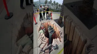 Crash Site by Kurt Wenner | An Optical Illusion #viral #reels #shorts 😍