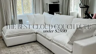 The Most Affordable Restoration Hardware Cloud Couch Dupe Under $2500 | How to Clean a White Couch