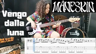 Maneskin/Caparezza - VENGO DALLA LUNA  ( bass tab cover )