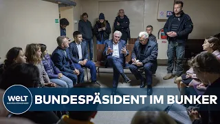 UKRAINE-KRIEG: Luftalarm - Bundespräsident Steinmeier spürt Kriegsrealität