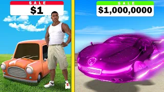 $1 Poor to $1,000,000,000 Super Rich Franklin In GTA 5 ! (GTA 5 mods)