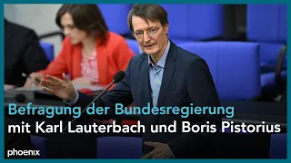 Befragung der Bundesregierung mit Karl Lauterbach und Boris Pistorius