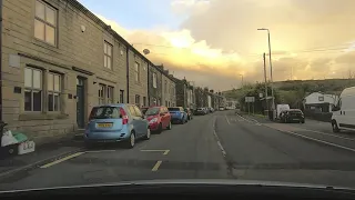 Driving Hebden Bridge to Littleborough via Todmorden and Walsden. HD Scenic DashCam.