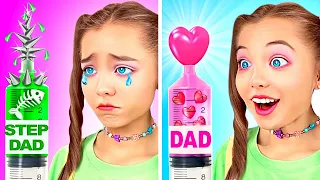 WOW! 🥊 Dad VS Stepdad! 👨‍👦 *Awesome Parenting Hacks & Cool Gadgets For Poor And Rich*