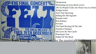 F E L T Fan's Bootleg 19 Dec 1989 Burberries, Birmingham. Felt Farewell Concert