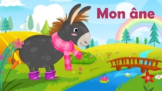 Mon âne - French Nursery Rhyme for kids and babies (with lyrics)