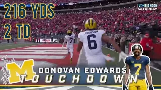 Michigan RB Donovan Edwards Two Touchdown Runs Beat Ohio State