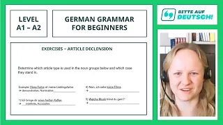 Lesson 42: Articles With Case Endings (Exercises) - Learn German Grammar for Beginners (A1 / A2)