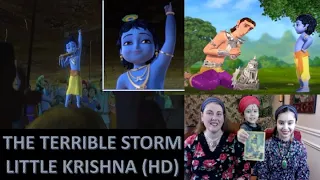 AMERICANS REACT TO "The Terrible Storm | Little Krishna HD" / AMAZING KRISHNA :)