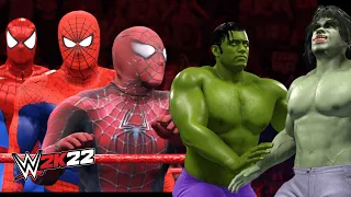 TEAM SPIDER-MAN VS TEAM HULK - WWE 2K22