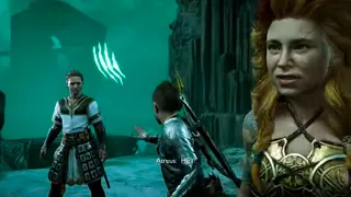 God of War 5 Ragnarok - Heimdall Beats Up thor daughter & atreus Scene ( 4k 60fps ) PlayStation 5