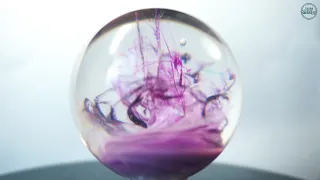 Resin art sphere, [ Alcohol ink in resin ], Epoxy resin. 3D RESIN Art. DIY