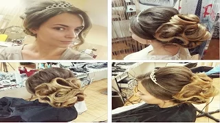 Прическа на выпускной,свадебная прическа. Wedding prom hairstyle