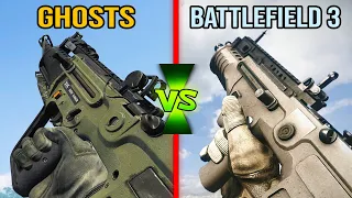 Call of Duty Ghosts vs Battlefield 3 - Weapons Comparison