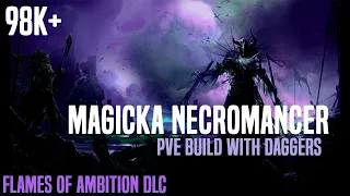 Magicka Necromancer PVE Build 98k+ with daggers [Flames Of Ambition DLC]