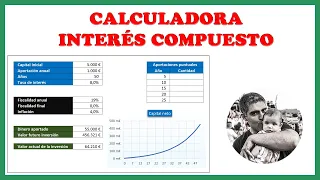 📈 Calculadora interés compuesto 🤑 en Excel con aportaciones, dinero futuro y fiscalidad