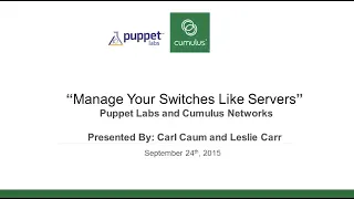 Webinar: Manage Your Switches Like Servers