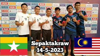 Malaysia Double Vs Myanmar Double Sepaktakraw 14 May 2023