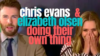 chris evans and elizabeth olsen doing their own thing