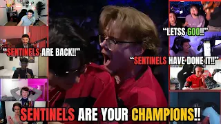 VALORANT Pros and Streamers react to Sentinels winning MASTERS MADRID!!!