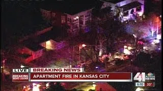 Firefighters put out fire in apartment