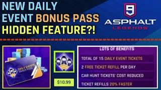 Asphalt 9 : New Daily Event Bonus Pass | Rewards and Benefits | Hidden Feature 🔥