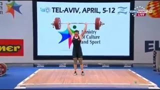 2014 European Weightlifting Championships Women's 75 kg Clean & Jerk Tel Aviv , Israel