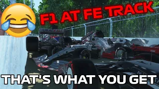 Racing With 20 F1 Cars At The LONDON E-Prix Track Is NOT A GOOD IDEA...