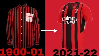 Evolution of ac milan kits(history jersey)-(1900-2022)