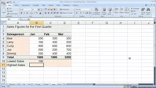 Excel-Sales Report Example