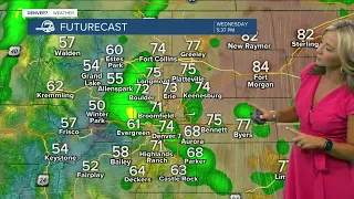 Cooler, with a better chance of rain in Denver for the next 2 days