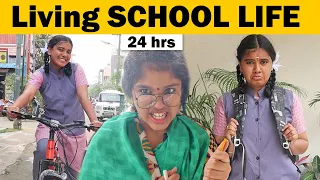 😜Living like *SCHOOL GIRL*👧 for 24 hrs🔥|| Back to School🏫|| Ammu Times ||