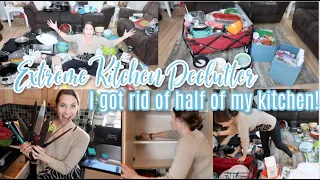 Extreme Kitchen Declutter! Real Life. Declutter, Organize, & Clean With Me! I Got Rid of 50%!