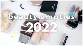 ALL MY 2022 MAKEUP, SKINCARE & HAIRCARE EMPTIES: Total Numbers, What I Finished from Panning Goals