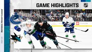 Canucks @ Sharks 12/16/21 | NHL Highlights