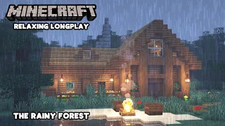 Minecraft Relaxing Longplay - The Rainy Forest (No Commentary) [1.19]