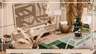 Boho Chic CC Apartment | Sims 4 Speed Build w/ CC Links