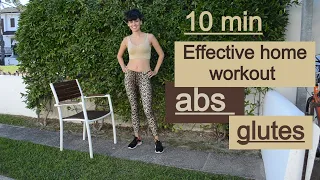 FLAT BELLY | ROUND BOOTY | 10 min | Effective home workout | Thighs Belly Hips exercises