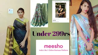 Meesho saree haul under 299rs || Affordable Meesho Saree Haul || Meesho Saree 2021🛍️🛍️ #vidyapawar